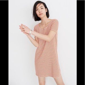 Madewell Ribbed T-Shirt Dress Striped Small